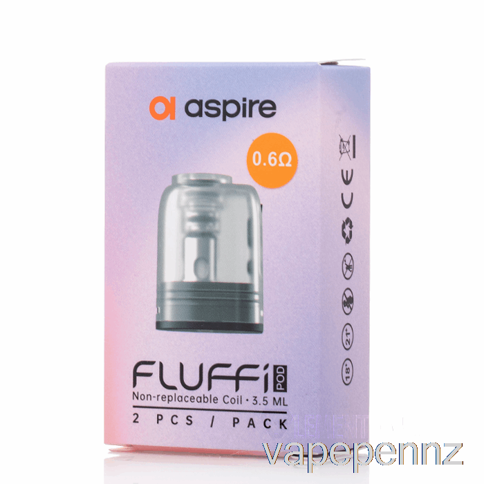 Aspire Fluffi Replacement Pods 0.6ohm Fluffi Pods VAPE NZ